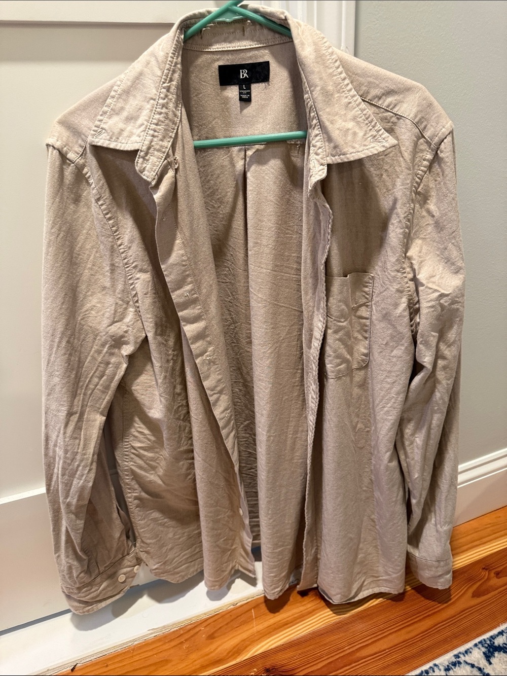 Banana Republic Men's Beige Button-Up Shirt